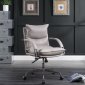 Haggar Office Chair 92537 Vintage White Top Grain Leather - Acme