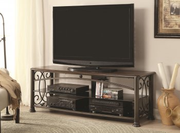 700160 TV Stand by Coaster w/Glass Shelves [CRTV-700160]