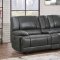 U1952 Power Motion Sectional Sofa in Charcoal Fabric by Global