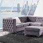 Jaszira Sectional Sofa 6Pc 57370 in Gray Velvet by Acme