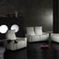 White Full Italian Leather Modern Stylish Sofa w/Optional Items