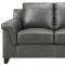 Leather Italia Sienna Sofa & Loveseat Set in Dark Gray w/Options