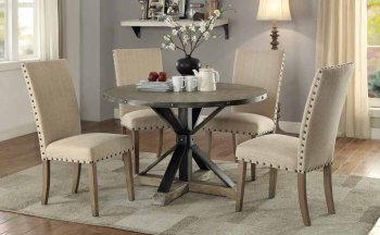 Tobin Dining Set 5Pc 107100 in Driftwood by Coaster w/Options [CRDS-107100 Tobin]