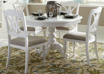 Summer House Dining Room 5Pc Set 607-CD - White by Liberty