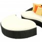 Mystique Outdoor Patio Daybed Espresso/White by Modway