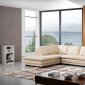 ML157 Sectional Sofa in Beige Leather by Beverly Hills