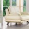 S282-A Sofa in Ivory Leather by Pantek w/Options