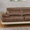 U7730 Sectional Sofa in Walnut & Pearl PU by Global