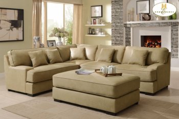 Minnis 9759NF Sectional Sofa in Beige by Homelegance [HESS-9759NF Minnis]