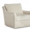 Olsen Swivel Accent Chair in Ivory Fabric by Klaussner