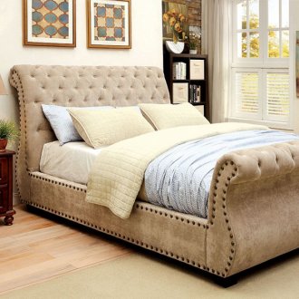 Noemi CM7127 Fabric Bed in Mocha