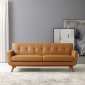 Engage Sofa in Tan Top-Grain Leather by Modway w/Options