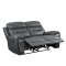 Lamruil Motion Sofa & Loveseat Set LV00072 Gray Leather by Acme