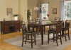 Medium Brown Finish Modern Counter Height Dining Table w/Options