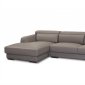 Mink Brown Bonded Leather Modern Chicago Sectional Sofa