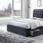 Drorit Upholstered Bed 25680 in Gray Fabric by Acme w/Storage