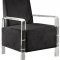 Liam 503 Accent Chair in Black Velvet Fabric