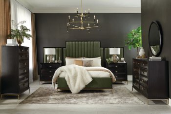 Formosa Bedroom 222821 in Dark Moss Velvet by Coaster w/Options [CRBS-222821-Formosa]