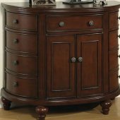 Antique Walnut Finish Contemporary Cabinet