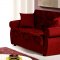 Jasmine Sofa Bed & Loveseat Set in Burgundy Chenille by Rain