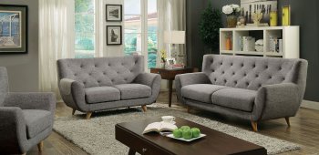 Carin Sofa & Loveseat Set CM6134LG in Light Gray w/Options [FAS-CM6134LG-Carin]