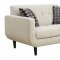 Stansall Sofa 505204 in Ivory Fabric by Coaster w/Options