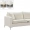 Naomi Sofa 633 in Cream Velvet Fabric by Meridian w/Options