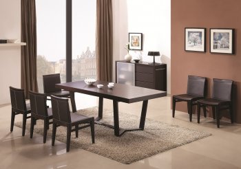 Class Dining Table in Dark Oak by J&M w/Optional Chais & Buffet [JMDS-Class-Elegance Chairs]