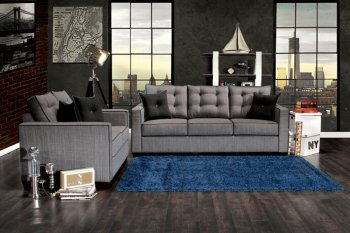 Ravel I SM8801 Sofa in Gray Fabric w/Options [FAS-SM8801- Ravel I]