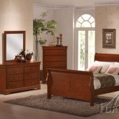 Acme Cherry Finish Classic Louis Philippe Bedroom w/Options