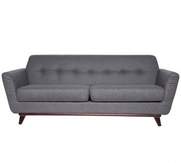 Luray Sofa LL90LGRW in Light Grey Wool by LeisureMod w/Options