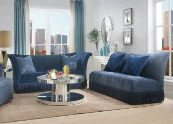 Kaffir Sofa 53270 Sofa in Dark Blue Fabric by Acme w/Options [AMS-53270-Kaffir]