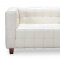 White Leather Modern Living Room Furniture With Tufted Seats