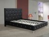 Crystal Bed in Black Leatherette