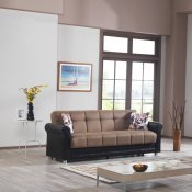 Avalon Sofa Bed in Brown Fabric by Casamode w/Options