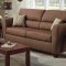 Chocolate Microfiber Casual Modern Sofa & Loveseat Set w/Options