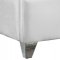 Zuma Upholstered Bed in White Velvet Fabric by Meridian