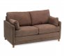 Softee Sofa Bed in Brown Microfiber Fabric w/ Full Sleeper