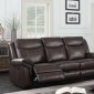 Chenai Motion Sofa CM6297 in Brown Breathable Leatherette w/Opt