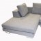 Grey Fabric Modern Sectional Sofa with Metal Legs