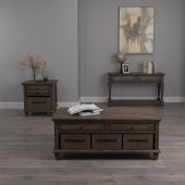 724058 3Pc Coffee & End Table Set in Burnished Brown by Coaster