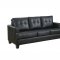 Samuel Sleeper Sofa 501680 in Black Leatherette by Coaster