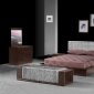 Modern Chocolate Brown Bedroom w/Storage Platform Bed