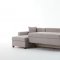 Mocca Sectional Sofa in Dupont Gray Fabric by Bellona