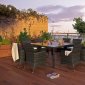 Channels 9Pc Outdoor Patio Dining Set in Brown/White by Modway