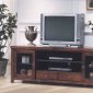 Brown Finish Contemporary Tv Stand With Cabinets