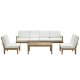 Marina Outdoor Patio Sofa 7Pc Set in Solid Wood by Modway