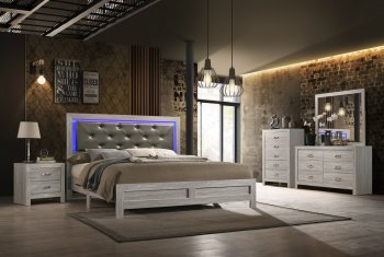 Yasmine White Bedroom 6Pc Set [ADBS-Yasmine White]