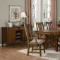 Medium Oak Finish Casual Dining Table w/Optional Chairs