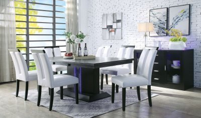 Bernice 70650 Dining Table in Black by Acme w/Options